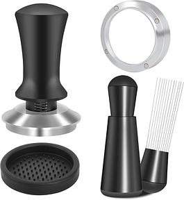 Reoszeank 51mm Espresso Accessories Kit, Tamper, WDT, Dosing Funnel | Spring Loaded Calibrated Tamper, Espresso Distribution Tool, fits Delonghi, CASABREWS and atatix 51 mm Espresso Machines