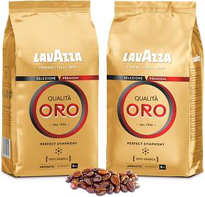 Lavazza Café en Grains Qualità Oro Perfect Symphony, 100% Arabica, 2 x 1 kg
