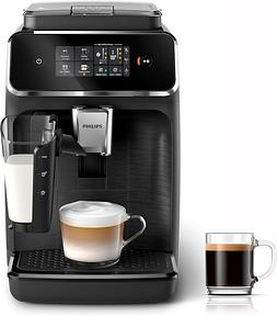 PHILIPS machine à café grain 2300, 4 boissons, carafe LatteGo, Noir mat | Expresso broyeur avec écran tactile coloré, SilentBrew 40% plus silencieux, Broyeur 100% céramique, App HomeID (EP2330/10)