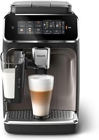 PHILIPS Machine à Café Grain Série 3300, 6 Boissons, LatteGo, Noir Chrome