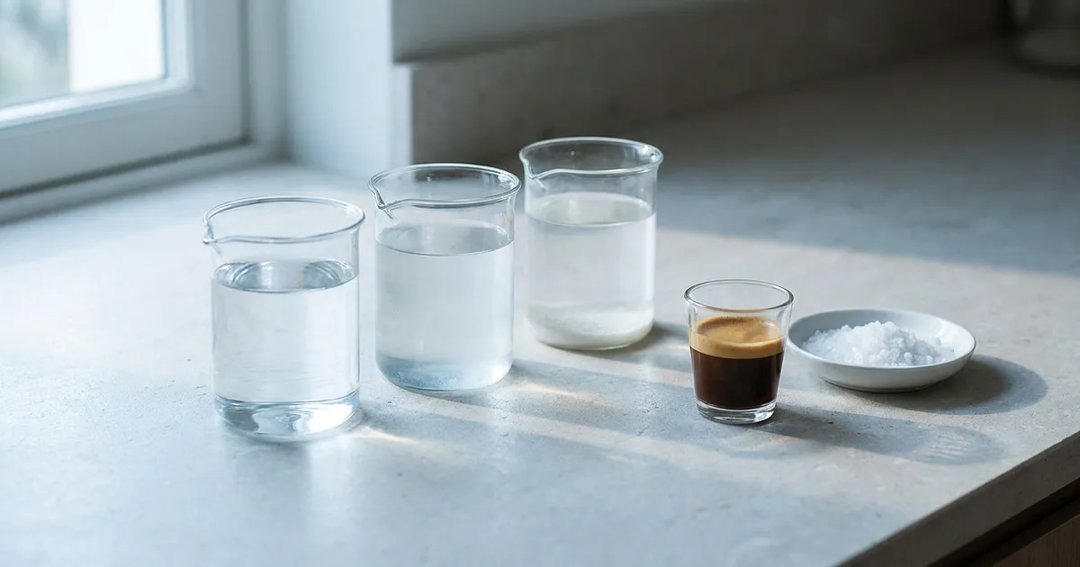 Wasserhärte, Alkalinität und TDS: Kaffee einfach erklärt
