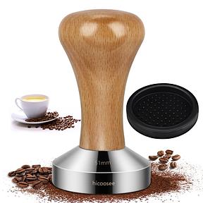 Tamper espresso hicoosee 51 mm en acier inoxydable