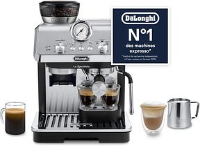 De'Longhi La Specialista Arte EC9155.MB, Machine Expresso Manuelle, Moulin intégré avec 8 finesses de mouture, Contrôle Actif de la Température, Buse vapeur MyLatte Art, Métal/Noir