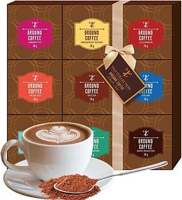 Coffret Cadeau de Café de Noël - Sélection Gourmet de 9 Saveurs Moulues