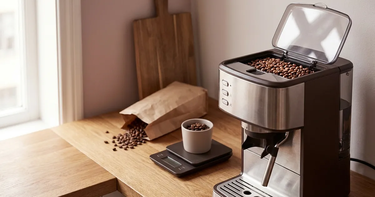 Tamaño depósito de granos cafetera: la fórmula y la tabla según lo que bebes