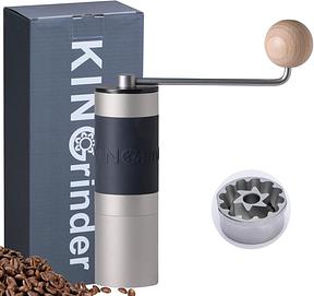 KINGrinder K2 Moulin Café Manuel Poignée Droite Meule Conique Inox