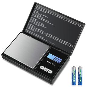 Balance de précision de poche 500 g / 0,01 g, écran LCD rétroéclairé