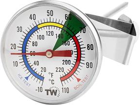 Thermomètre à lait avec sonde inox 175 mm et clip de fixation