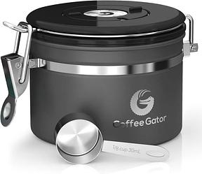 Coffee Gator Boîte à café hermétique avec clapet anti-retour CO2