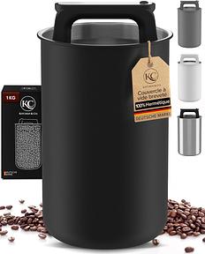 KC Kitchen & Co. Boîte hermétique en acier inoxydable, couvercle sous vide, pour 1 kg de café en grains