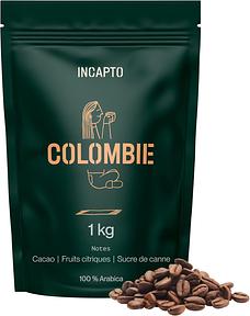 Incapto Café en Grains de Spécialité, Origine Colombie, 100% Arabica, 84 points SCA, 1 kg